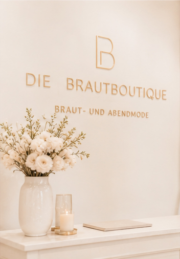 Logo der Brautboutique in Geschäftsräumen